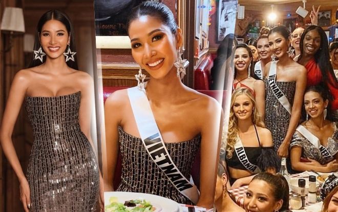 Hoàng Thùy đẹp lộng lẫy dự tiệc đêm Miss Universe 2019: Váy lấp lánh đẹp nhất 4 ngày ở Mỹ