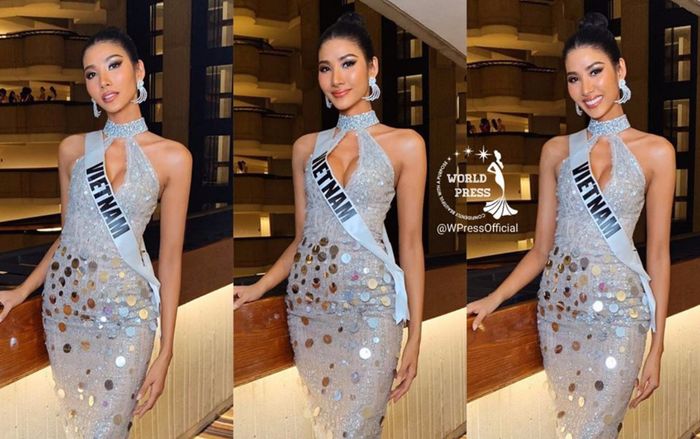 Diện váy phản xạ ánh sáng, Hoàng Thùy được hoa hậu Thái Lan khen hết lời, fan thả tim mỏi tay