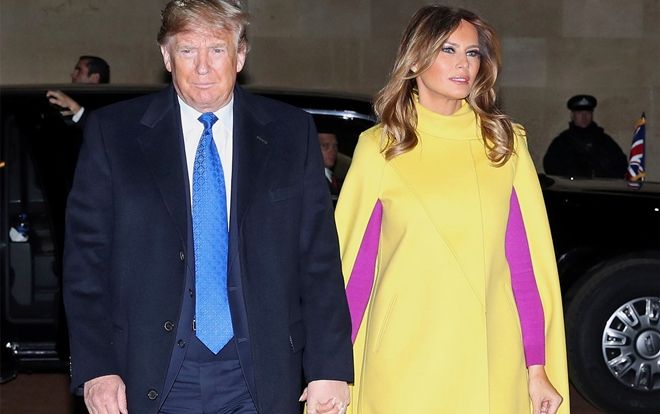 Bà Melania Trump mặc áo 7.700 USD diện kiến Nữ hoàng Anh