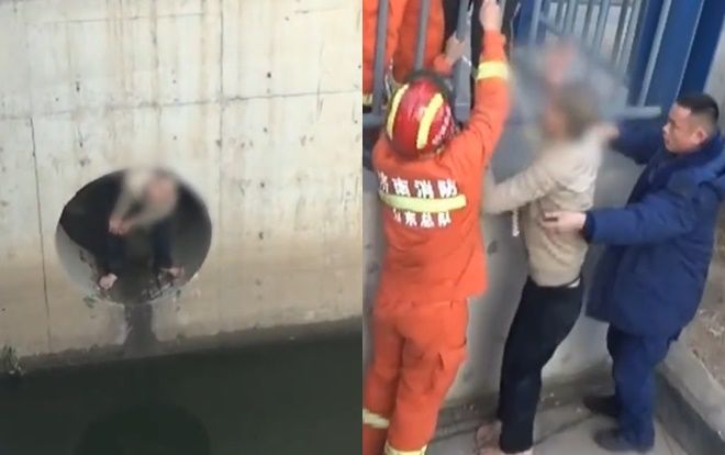 Say xỉn ngã xuống sông, chàng trai chui xuống cống ngủ nguyên một đêm