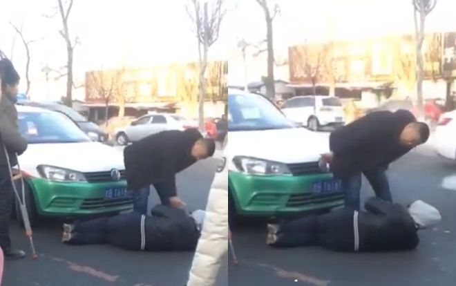 Hành khách nằm xuống dưới đất chặn xe, tài xế gọi 7 lần 'bố' cầu xin buông tha