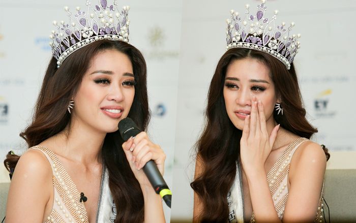 Tân Hoa hậu Hoàn vũ Việt Nam Khánh Vân khóc nức nở: 'Cảm ơn cha mẹ đã dạy con lễ phép và tử tế'