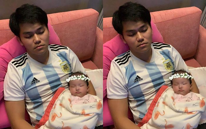 Lê Phương bị trêu là 'đẻ thuê' khi khoe ảnh ông xã Trung Kiên và con gái giống nhau như đúc