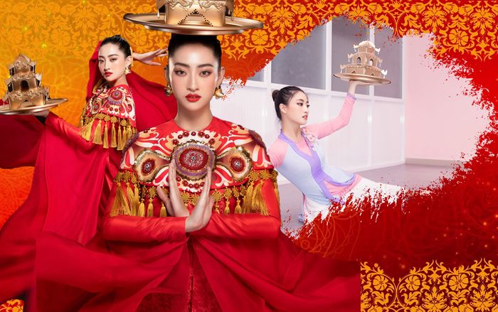 Lương Thùy Linh đẹp cuốn hút như 'đại mỹ nhân' mang điệu múa mâm vàng Việt Nam thi Miss World