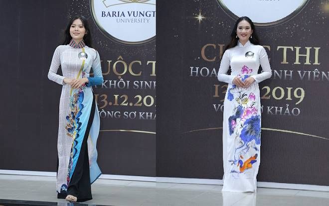 Thí sinh Đại học Bà Rịa - Vũng Tàu duyên dáng với phần trình diễn áo dài tại sơ khảo Miss University NHG 2020