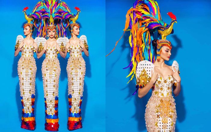 Trang phục dân tộc của đối thủ Thúy An ở Miss Intercontinental được thực hiện bởi những người tù nhân