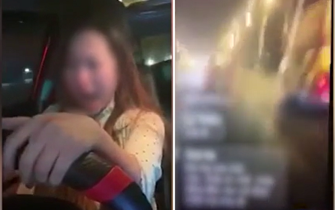 Clip nữ tài xế say xỉn liên tục khóc lóc, vừa livestream vừa la hét thách thức: 'Công an chặn xe là đâm chết luôn'