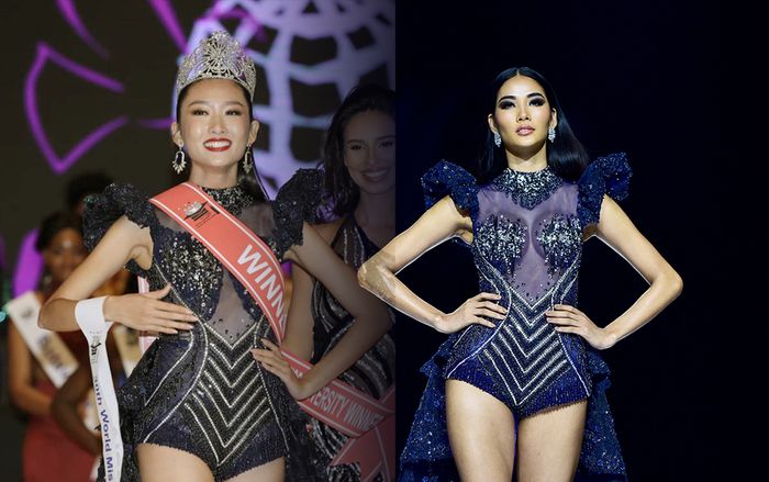 Tân HH Sinh viên Thế giới Thanh Khoa đụng độ Hoàng Thùy với bộ bodysuit xuyên thấu gợi cảm vô đối