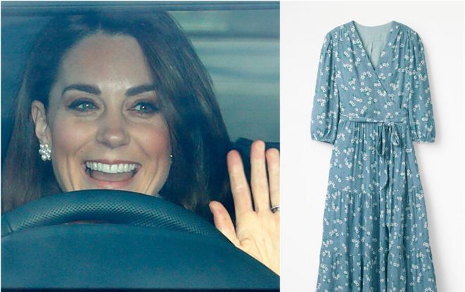 Chiếc váy hoa Kate Middleton mặc trên thiệp giáng sinh sold out trong nháy mắt