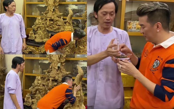 Đàm Vĩnh Hưng 'há hốc mồm' vì bất ngờ trước bộ sưu tập trầm hương 'khủng' của NSƯT Hoài Linh