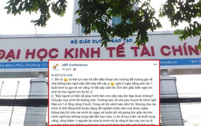 Nhà trường gọi điện thông báo số tiết nghỉ học kèm lời 'dọa' cấm thi cho phụ huynh khiến Sinh viên bức xúc