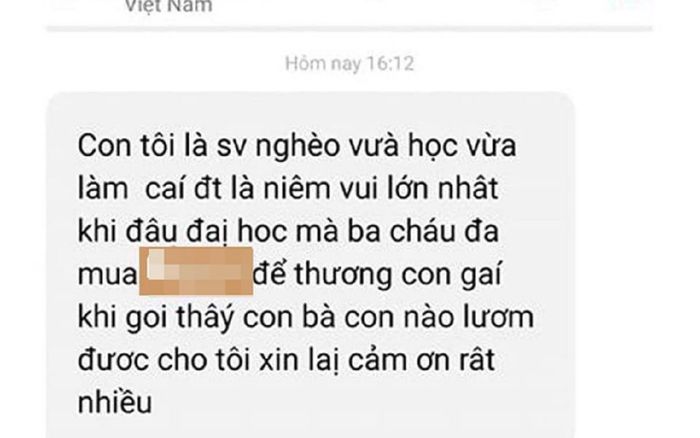 Con gái bị trộm điện thoại khi đi làm thêm, người mẹ bất ngờ nhắn tin cho 'người nhặt được' gây xúc động mạnh