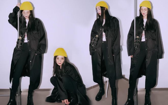 Dương Mịch diện đồ all - black chuẩn ngầu xách kèm bình thủy Chanel 130 triệu đồng nổi bật