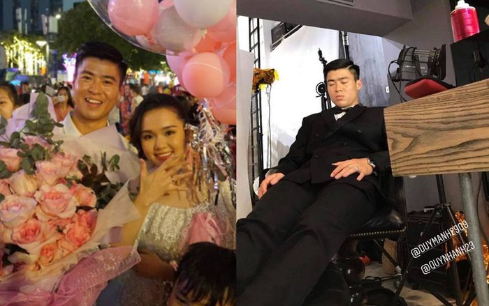 Khoảnh khắc 'chú rể' Duy Mạnh ngủ gật khi đi chụp hình cưới khiến dân mạng thích thú vì quá đáng yêu