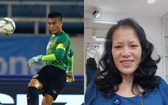 Thủ môn Bùi Tiến Dũng ngỡ ngàng khi thấy mẹ làm đẹp