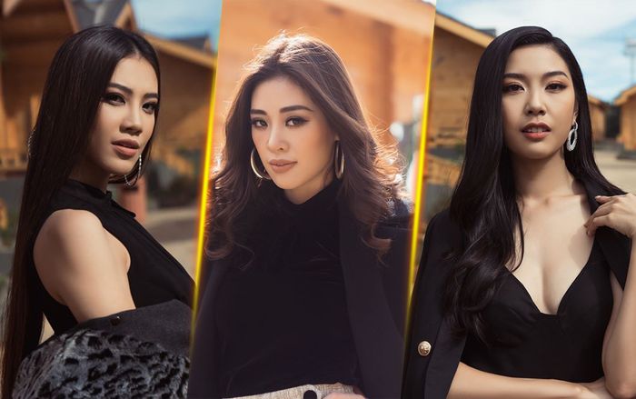 Thúy Vân đẹp kiều diễm, Khánh Vân - Kim Duyên sắc lạnh, pose dáng 'chuẩn' thần thái