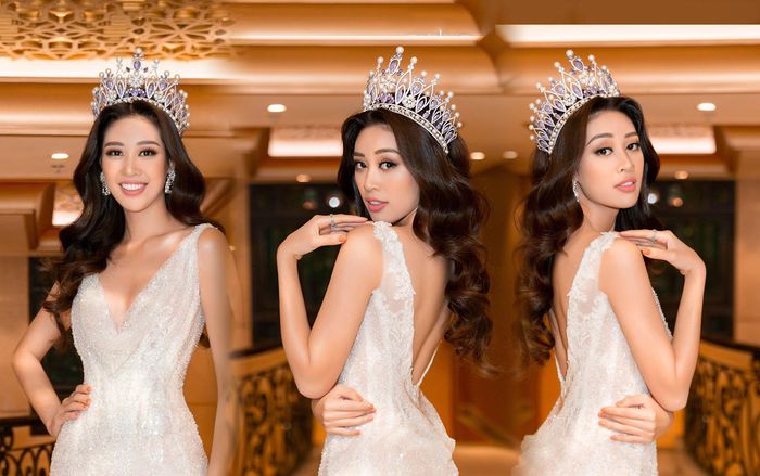 Tiết lộ gây 'choáng' về chiếc váy xẻ sâu gợi cảm tột độ của hoa hậu Khánh Vân