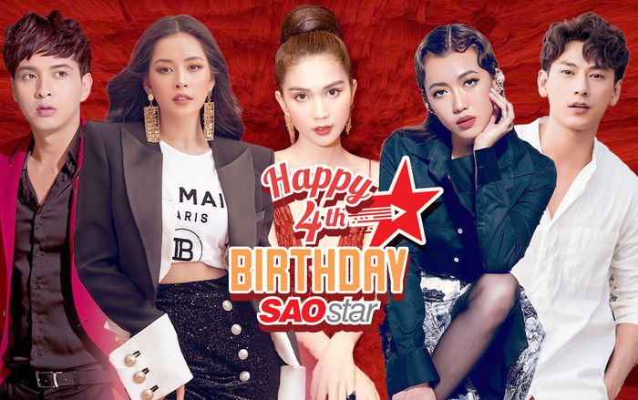Ngọc Trinh, Chi Pu, Isaac - Diệu Nhi cùng dàn sao Việt chúc mừng sinh nhật Saostar tròn 4 tuổi