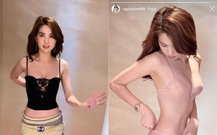 Ngọc Trinh khiến nhiều người giật mình khi quay clip thử nội y trong veo 'mặc như không'