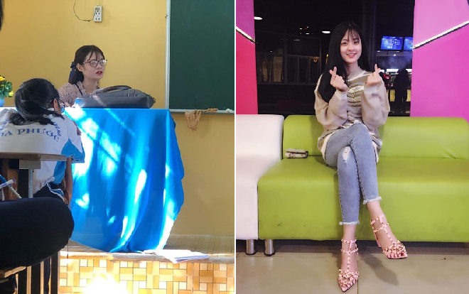 Cô giáo dạy Văn bị học trò chụp lén khiến CĐM ‘bấn loạn’: ‘Cực phẩm’ ngành sư phạm là đây!