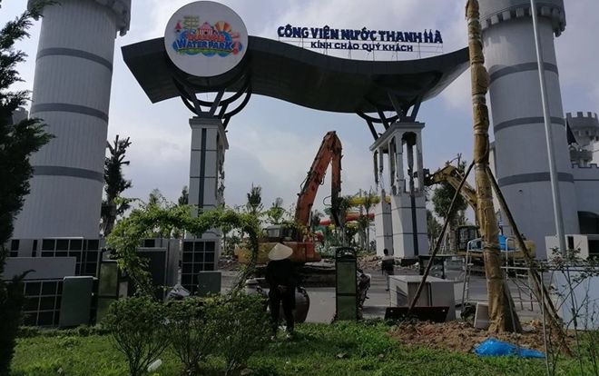 Nóng: Tháo dỡ toàn bộ công viên nước Thanh Hà hiện đại nhất thủ đô vì không có giấy phép xây dựng