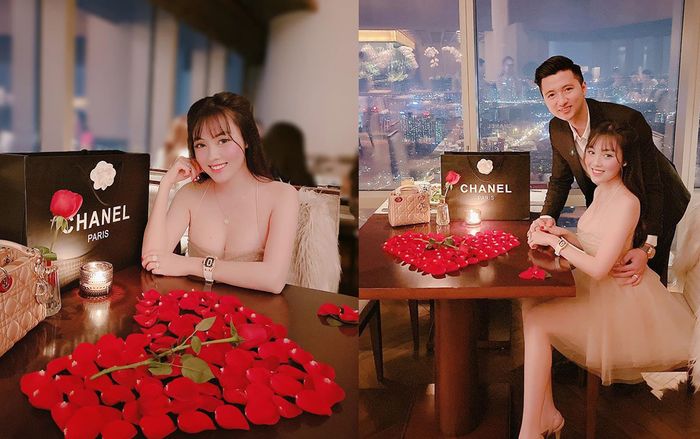 Kỷ niệm 1 năm yêu nhau, ông xã Âu Hà My 'chơi lớn' tổ chức tiệc lãng mạn cùng quà 'khủng' tặng vợ