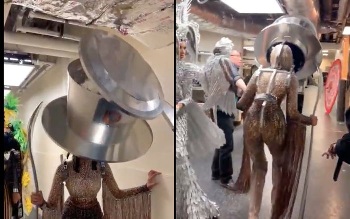 Hoàng Thuỳ làm gì để 'sống sót' qua phần thi trang phục dân tộc đầy thử thách ở Miss Universe