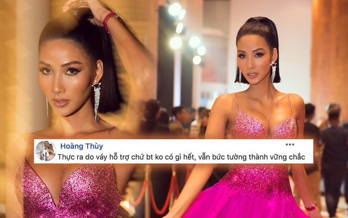 Hoàng Thùy lên tiếng trước nhận xét mặc váy 'o ép' vòng 1 quá mức: 'Vẫn bức tường vững chắc'