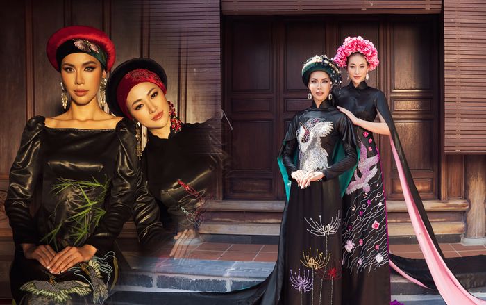 Chị em hoa hậu Minh Tú - Phương Khánh diện áo dài đẹp quyền lực: Thần thái sắc sảo như nữ hoàng