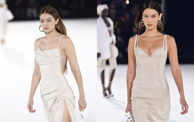 Chị em nhà Hadid gây sốt với thân hình nóng bỏng tại show Jacquemus