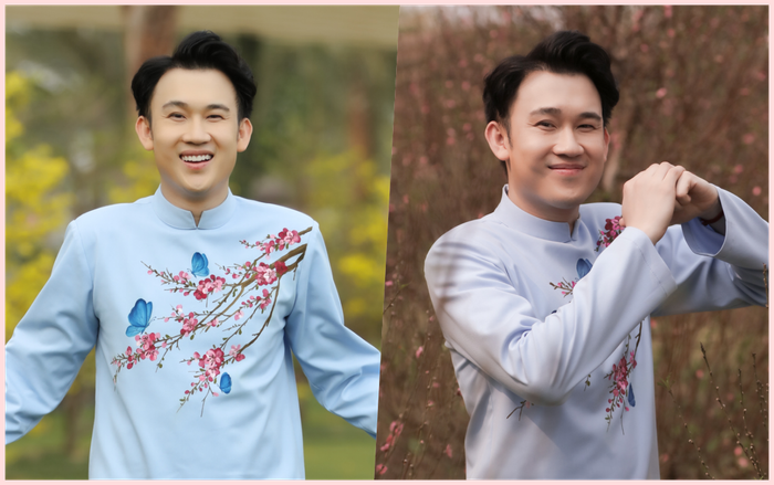 Dương Triệu Vũ diện áo dài rạng rỡ giữa vườn xuân, tiết lộ đón giao thừa trên máy bay