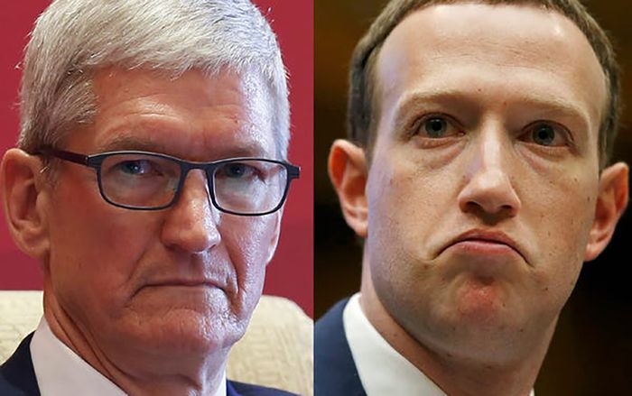 CEO Apple Tim Cook ‘đá xoáy’ Mark Zuckerberg, người đứng đầu Facebook không khỏi nóng mặt