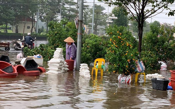 Bắc Giang ngập nước chiều 30 Tết, dự báo mưa lớn sẽ còn tiếp tục