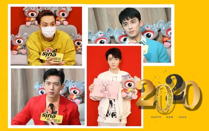 Tết Canh Tý 2020: Vương Tuấn Khải vẽ hình chuột siêu đáng yêu, Trần Vỹ Đình đeo khẩu trang đến trường quay khi dịch corona hoành hành