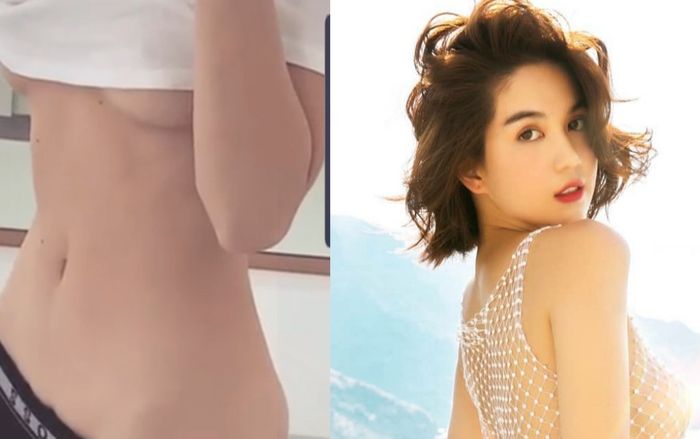 Ngọc Trinh khoe vòng eo 'tí hon' sau khi ăn uống ba ngày Tết, dân tình khen hết lời