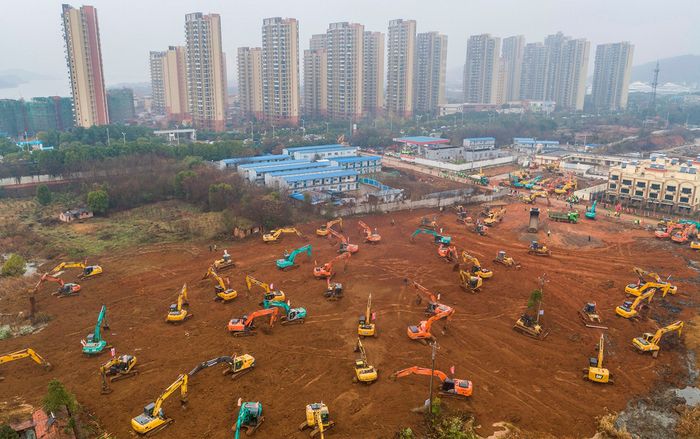 Hàng chục triệu người xem livestream xây bệnh viện dã chiến ở Vũ Hán trên Internet