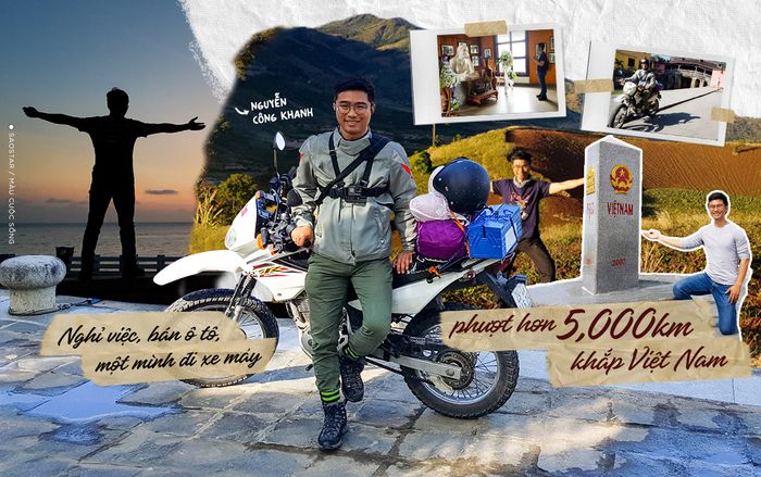 Nghỉ việc, bán ô tô, người đàn ông một mình đi xe máy 'phượt' hơn 5.000 km với khao khát khám phá Việt Nam