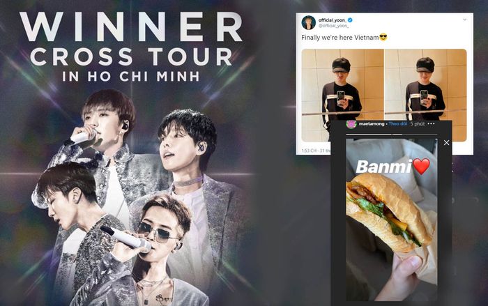WINNER chính thức 'check in' tại Việt Nam, khoe ảnh dạo quanh TPHCM, ăn bánh mì trước thềm concert