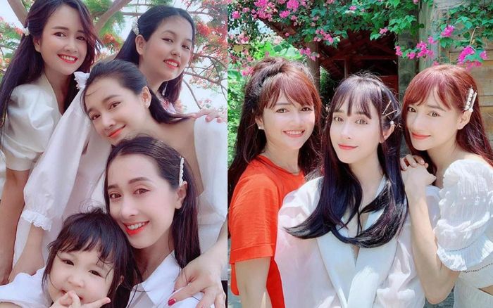 Tưởng Nhã Phương đã xinh đẹp nhất nhà, ai ngờ được cả 3 chị em, em dâu cũng không kém cạnh