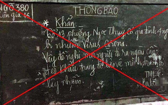 Người phụ nữ tung tin 4 người trong gia đình bị nhiễm virus corona ở Hà Nội