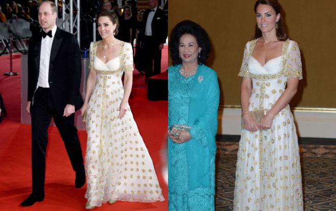 Không chỉ Công nương Kate, loạt sao Hollywood cũng mặc lại đầm dạ hội trên thảm đỏ