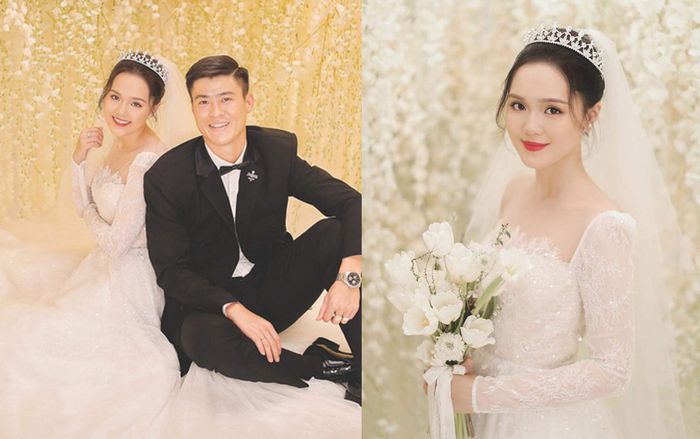 Cô dâu Quỳnh Anh hóa 'công chúa' với vẻ đẹp dịu dàng bên cạnh chú rể điển trai Duy Mạnh trong bộ ảnh cận kề ngày cưới
