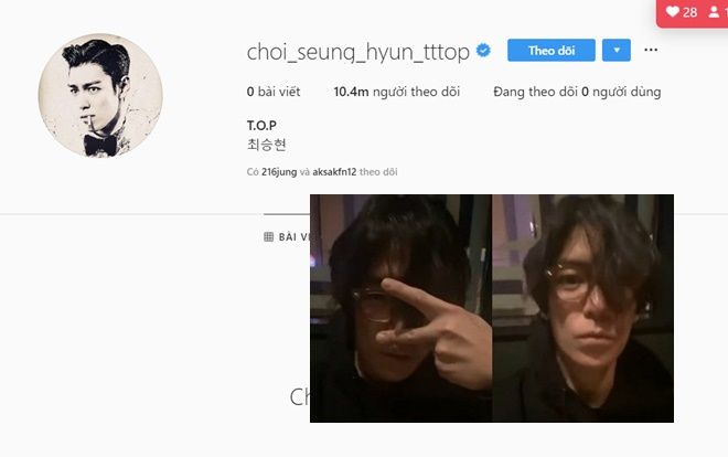 T.O.P (Bigbang) xóa tất cả bài đăng trên Instagram sau tuyên bố không comeback ở Hàn