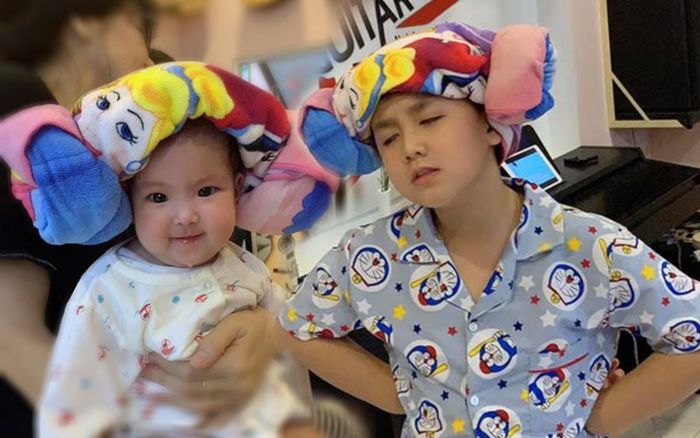 2 nhóc tì của Lê Phương liên tục 'đốn tim' cư dân mạng vì quá dễ thương và đáng yêu