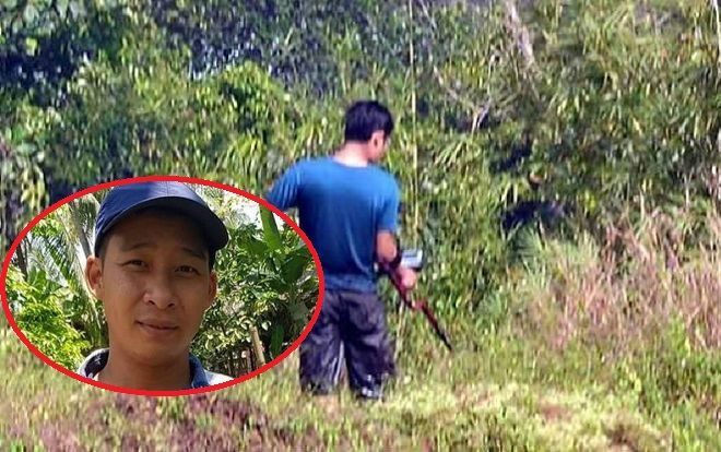 Lực lượng chức năng dò tìm bom mìn ở hiện trường Tuấn 'khỉ' bị tiêu diệt