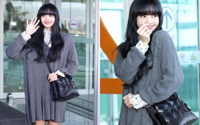 Lisa Black Pink xách túi Prada xinh đẹp trong style 'xuề xòa' lên đường sang Ý