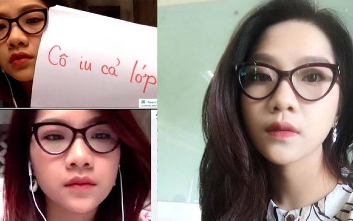 Cô giáo dạy tiếng Nhật bất ngờ nổi tiếng trong giờ dạy Online với tấm bảng 'Cô yêu cả lớp'