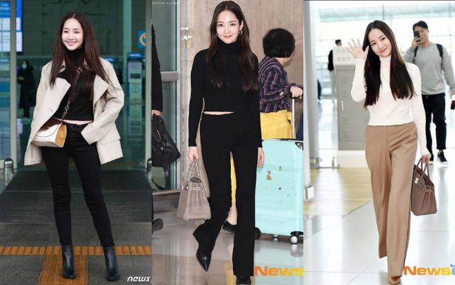 'Mỹ nhân dao kéo' Park Min Young liên tục biến sân bay thành sàn diễn thời trang