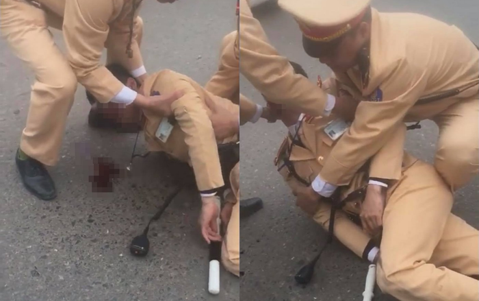 Danh tính đôi nam nữ đi xe máy vượt đèn đỏ tông bất tỉnh trung uý CSGT