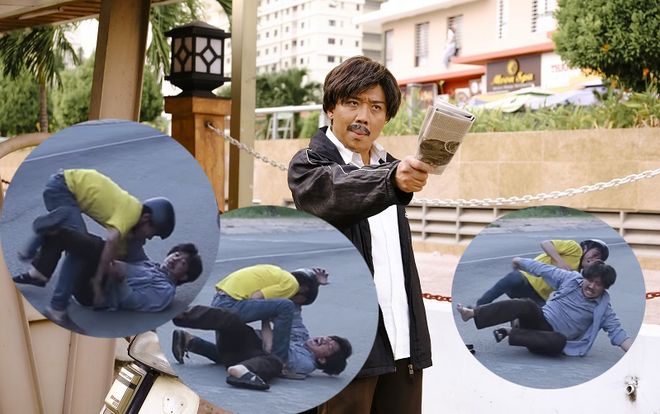 Hậu trường 'Bố già' tập 2: Trấn Thành 'tả xung hữu đột', vật lộn bạn diễn giữa đường